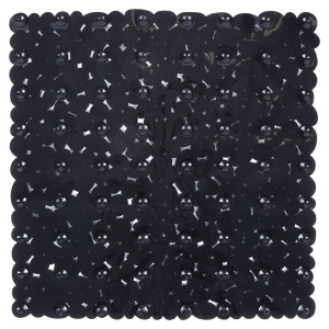 Covoraș de duș antiderapant cu ventuze 51x51 cm, Black Line
