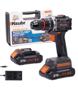 Gama Pro: (brushless),Afisaj LED 21V x 2Ah, 60nm Masina de insurubat si de gaurit cu percutie fără perii, Kzubr