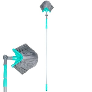 Mătură telescopică pentru praf și pânză de păianjen, perie triunghiulară 140-327 cm