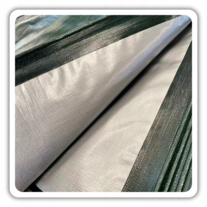 Prelată groasă și impermeabilă 8x10 m (120 g/m²) – protecție uv și ranforsări metalice (gri/argintiu/verde), HAGE