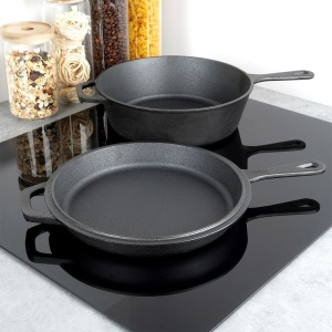 Set Tigaie, Cratita/Oala din fonta, cu maner si capac, 2 in 1,3.5l, Ø26.5cm,Cast Line