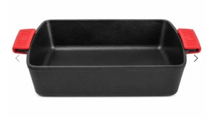 Tava pentru copt din fonta natur, lasagna, paste etc 33x23cm + protectii