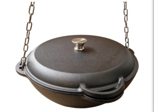 Wok din fonta, 3 in 1 cu capac tip tigaie, 32 cm, PH