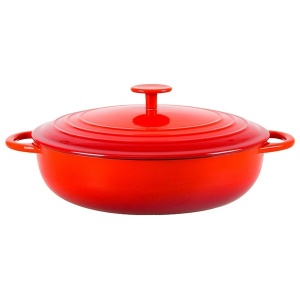 Cratita Fonta Emailata 4l, 28cm, 8.2Cm Rosu Portocaliu Vibrant