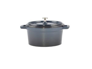 Oală din fontă emailată mini 14 cm, 0.6L Albastru