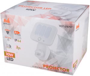 Proiector Led cu Senzor de Miscare,Telecomanda si Alarma