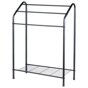 Suport pentru prosoape metalic negru 60 x 28 x 82,5 cm, Black Line