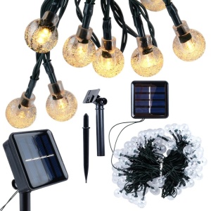 Ghirlanda luminoasă solară LED pentru exterior Cablu10m, 100 becuri, 8 Moduri, Solar Line