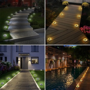 Set 12 Lampi solare de grădină cu LED-uri ingropate, din oțel, 11,5 cm, Solar Line Premium