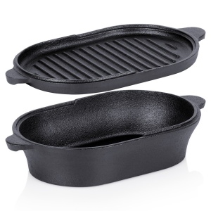 Tavă de copt din fontă cu capac 2 în 1, 28x16 cm, 1,2 l, CAST LINE