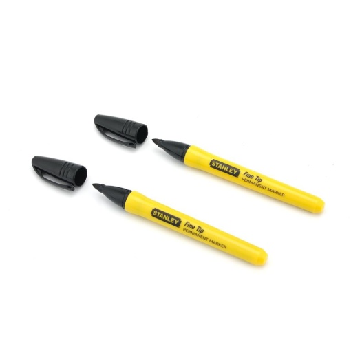 Stanley 0-47-316, set doua markere negre, cu varf subtire, blister - Img 1