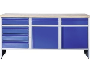Banc de lucru industrial 1770 mm cu 2 usi si 6 sertare