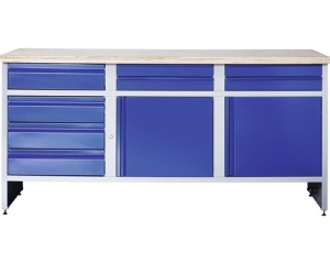 Banc de lucru industrial 1770 mm cu 2 usi si 8 sertare