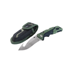 Briceag de vanatoare Buck Pursuit Large 0660GRG-B cu carlig, otel 420HC, maner Versaflex verde, Lockback - Img 5