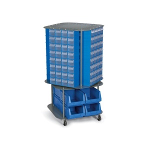 CKD.13 Stand mobil 136 cutii organizare / depozitare piese - Img 2