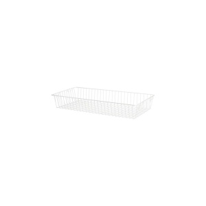 Cos plasa metalica Dolle Gridbasket 800x350x120 mm, alb, pentru rafturi modulare