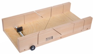 Cutie din lemn cu 1 surub reglaj pentru taiere la 45°/90°, 400 mm- Pinie