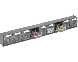 Cutie organizator industrial cu 9 recipiente transparente 600 x 77 x 51 mm - Img 3