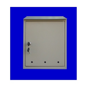 Cutie postala de gard 300 x 120 x 400 mm, otel 0,7 mm, cu yala si 2 chei