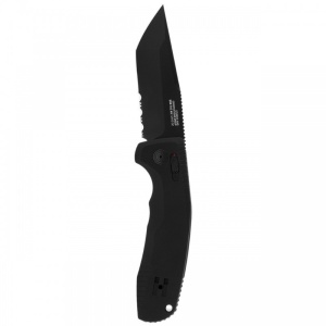 Cutit automat SOG TAC AU Tanto Serrated 15-38-04-57, lama Tanto Cryo D2 partial zimtata, AU-XR Lock, maner G10, Tactical Automatic Knife - Img 2