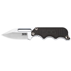 Cutit neck knife SOG Instinct Mini G10 Satin, otel 5Cr15MoV, lama Drop Point 48 mm - Img 10