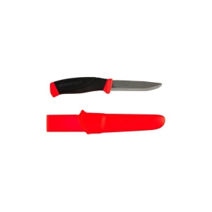Cutit outdoor Morakniv Companion Rescue SRT Safe S Hi-Vis Orange, otel inoxidabil 12C27, lamă zimțată cu vârf bont, teaca inclusa - Img 4