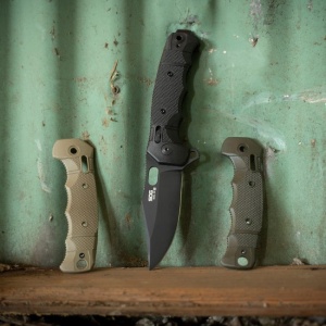 Cutit pliabil SOG SEAL XR Ti USA Made, lama CPM S35VN, maner titan, mecanism XR Lock, fabricat in SUA - Img 9