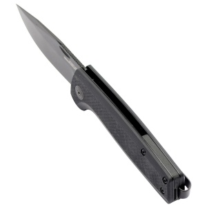 Cutit pliabil SOG Terminus SJ Blackout TM1005-BX, lama Drop Point D2 Black TiNi, Slip Joint, Nail Nick, maner G10 Black, EDC