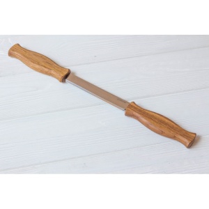 DK1S Cutit de tragere cu maner de stejar si teaca de piele, BeaverCraft - Img 6