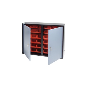 Dulap cutii organizare cu usi si 36 cutii, 800x600x200mm