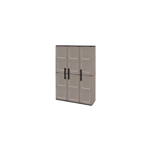 Dulap utilitar plastic 3 uși Free 1020x370x1630 mm, cu 3 polițe și spațiu pentru unelte înalte
