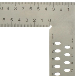 Echer pentru tamplarie dulgherie cu scara mm tip A si gauri de marcare ZN Hedue Z282-SB - Img 5