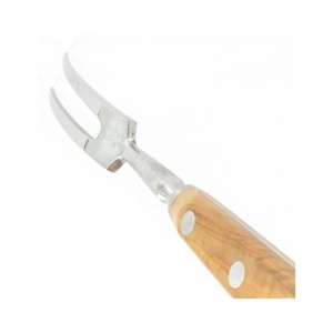 FOURCHCOLIVIER Furculita curbata, olive, lungime 15cm, otel carbon, maner din lemn de maslin, Sabatier Au Carbone - Img 4