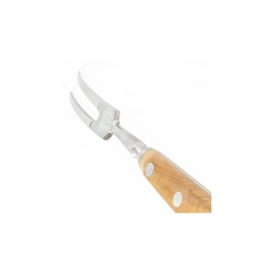 FOURCHCOLIVIER Furculita curbata, olive, lungime 15cm, otel carbon, maner din lemn de maslin, Sabatier Au Carbone - Img 3