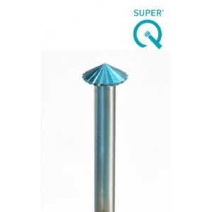 Freza con dublu H (f) 120grd SUPER Q, 6 buc, pentru bijutieri, Niqua