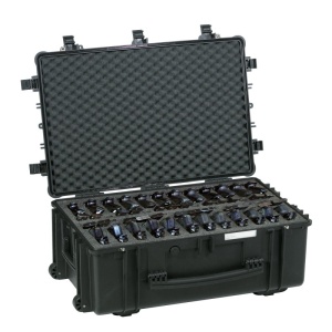 Geanta/ Valiza protectie cu suport burete pt 24 pistoale, roti si maner telescopic, 7630, 860 x 560 x 355 mm, Explorer cases - Img 2