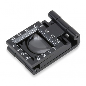 Lupa pliabila LinenTest din plastic 6,5x20 mm cu masuratori - Carson - Img 5