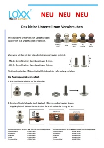 Parte inferioara cu surub M2,5 x 6 mm pentru sisteme fixare LOXX, diverse finisaje - Img 8