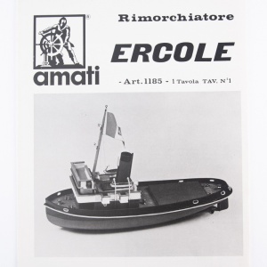 Planuri constructie navomodel, remorcher ERCOLE 1935, Amati Italia