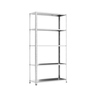 Raft metalic pentru depozitare 180 x 80 x 40 cm, 5 polite, 70 kg/polita, galvanizat