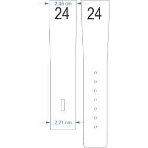 Sabloane taiere pt curele de ceas din piele, forma dreapta 18, 20, 22, 24mm latime - Img 4