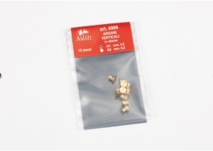 Set 2 cabestane verticale din alama, 4.5mm, Amati - Img 2