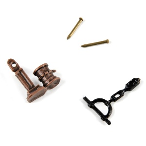 Set 2 pompe simple din metal pentru navomodele, 11mm, Amati