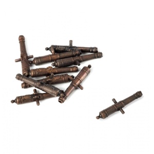 Set 5 tunuri decorate din alama, 20mm, Amati