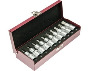 Set capete impact hexagonale WGB 1/2" 4-19 mm, crom-vanadiu