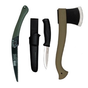 Set cuțit, fierastrau si topor pentru bushcraft, camping, vanatoare, Morakniv - Img 2