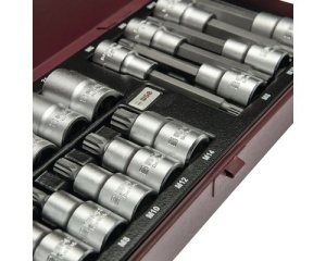 Trusă chei tubulare WGB 1/2", 18 piese, crom-vanadiu - Img 2