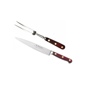 8500TLDFOURCHC Set cutit si furculita curbata- cutie cadou, lungime 21cm, Sabatier Auvergne - Img 2