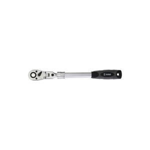 Antrenor cu clichet WGB 3/8", cu intermediar cardanic și mner telescopic, crom-vanadiu - Img 3