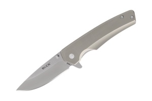 Briceag de buzunar Buck Odessa 0254SSS-B, otel 7Cr, maner otel inoxidabil, Frame Lock